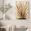Tableau sur toile texturé avec motif de feuillage abstrait rouille et beige-1143667913