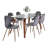 Folia 6 - Person Four Leg Base Dining Set-94192236