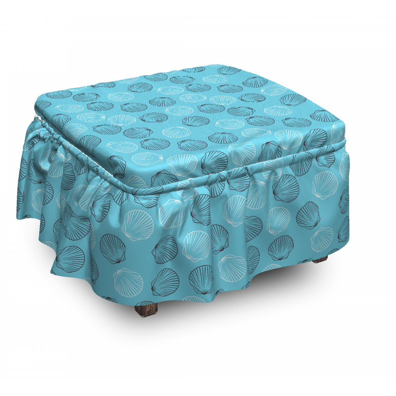 Housse pour repose-pieds de coquillages maritimes