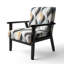 Monochromes Reflections - Fauteuil rembourré moderne, fauteuil d'appoint géométrique moderne