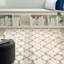 Tapis à poil long crème à motif géométrique Linton-21373666