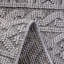 Tapis tissé à la machine Naar Guros, gris / blanc / géométrique-417033281