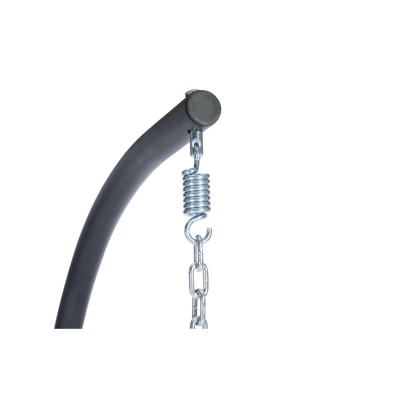 Chaise suspendue en rotin pour 2 personnes, Gris foncé
