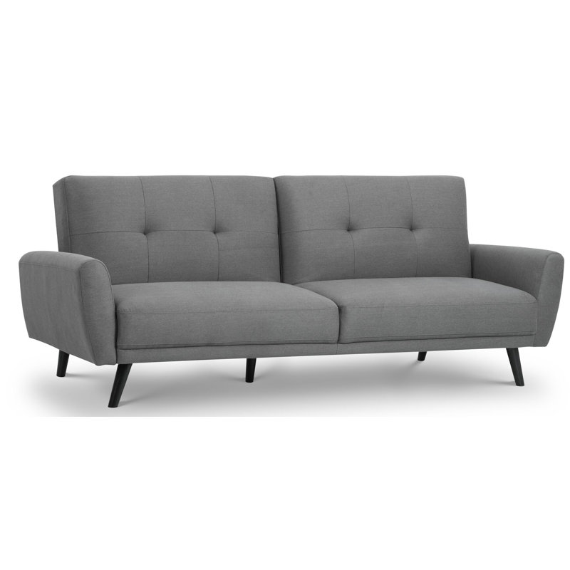 Bostrom Full / Double 221cm Upholstered Convertible Sofa, Grey, Velvet