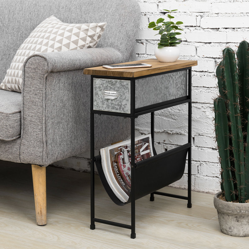 Solid Wood Free Standing Magazine Rack