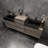 Golitz 79'' Double Bathroom Vanity with Stainless Steel Top-65239694