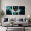 Ensemble de 3 toiles rouges-1634971351