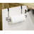 Basicwise Hanging Paper Towel Holder Over-the-Cabinet Door Organizer Rack Space-Saving Kitchen and Under-Sink Storage Solution for Standard Rolls with Easy Access for Home Office and Everyday Use