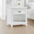 Sely Nightstand, 1 Drawer W Open Cubby, White Wood, Ring Handle-114018877