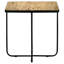 Table d'appoint élégante et noire, carré de 24 pouces pour une utilisation dans l'espace Table de 24 pouces avec base de traîneau mat