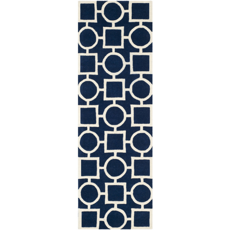 Teresita Hand Tufted Wool Geometric Rug, Runner 2'3" x 7'