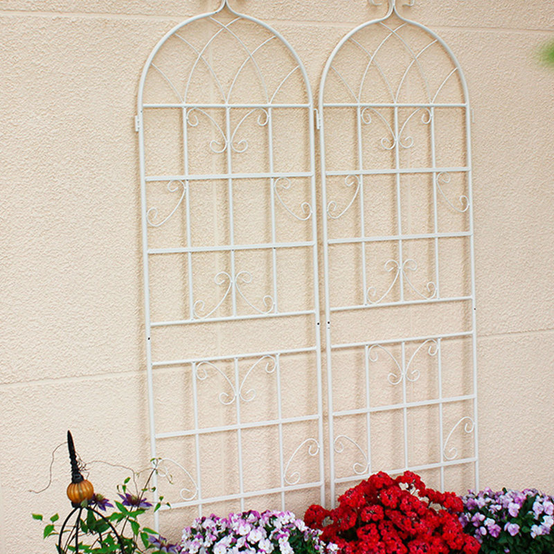 Ensemble de 4 treillis de jardin en métal 71 po x 19,7 po antirouille blanc crème, assemblage sans effort, 19,7 po 4 po, facile à assembler