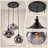 11 Inch Black Smoked Glass Modern 3 Light Cluster Pendant Chandelier for Warm Dining and Living Room Ambiance