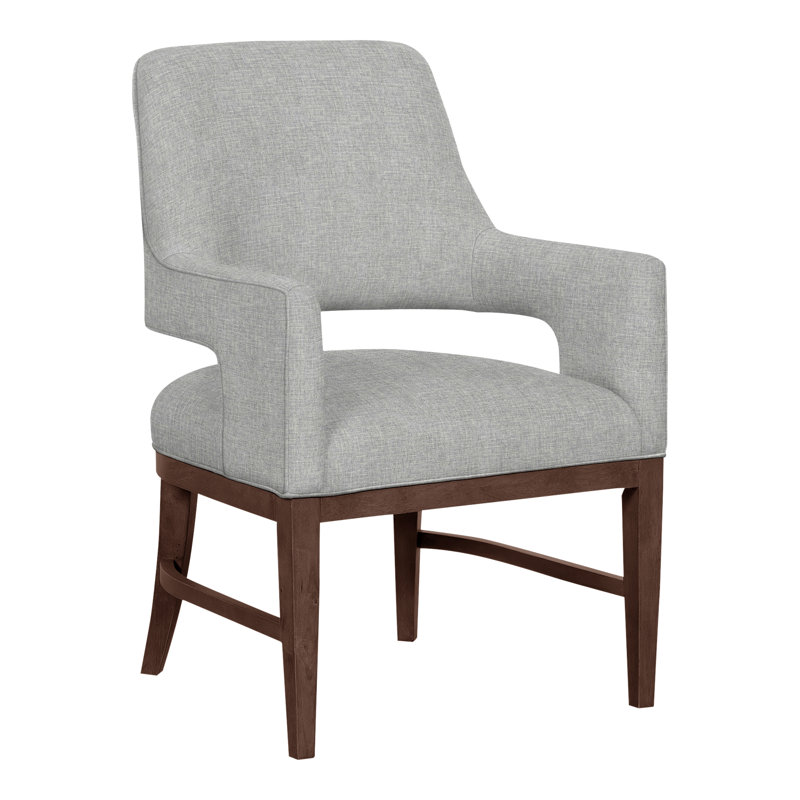 Josie Grande Upholstered Arm Chair, Parchment (8794 70), Walnut