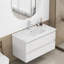 Lavabo de salle de bain 36 po, deux tiroirs surdimensionnés, poignée silencieuse à fermeture silencieuse, armoire de salle de bain Master Suite avec lavabo encastré, assemblage simple et double