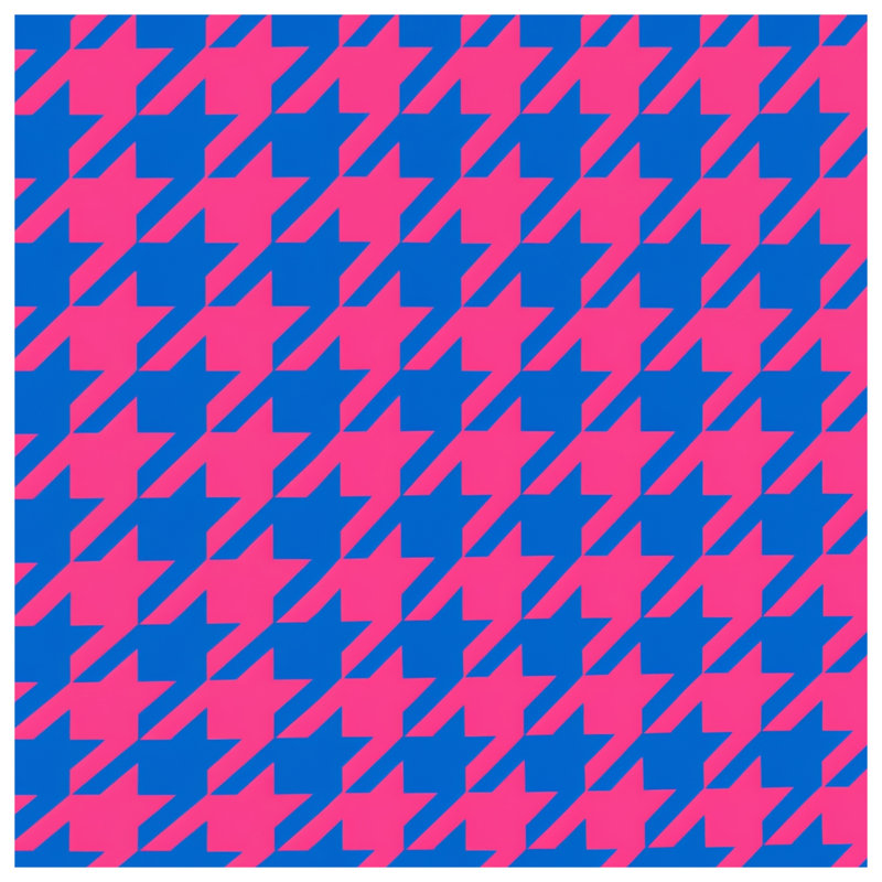 Couvertures à motif pied-de-poule rose, 50in W x 60in H