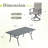 6-Person Rectangular Patio Dining Set With Swivel PVC-coated polyester Chairs-261912130