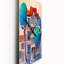 Maison avec toit rouge et arbres d'automne colorés - Horloge murale moderne-1068113296