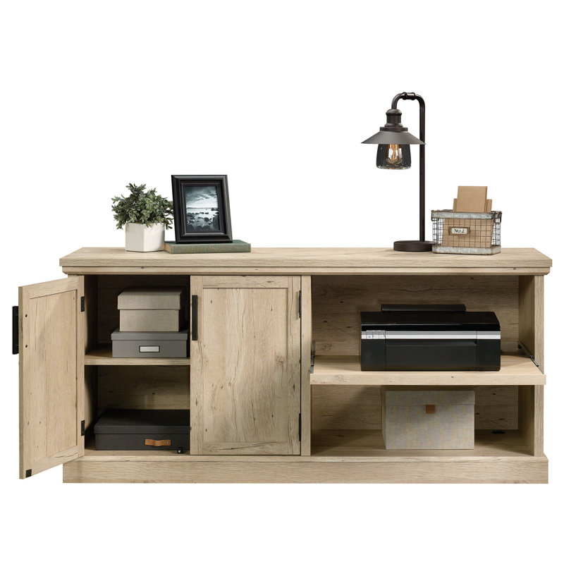 Aspen Post 65.12'' Wide 2 - Shelf Credenza with Cable Management, Prime Oak