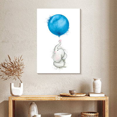 «Flying Baby Elephant Balloon Smudge»