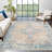 Extra Large 10x13 Living Room Area Rug Distressed Washable Rug Printed Vintage Indoor Floor Carpet with Non Slip Backing Low Pile Foldable Accent Rug for Home Office, Light Orange-37389260-37389270