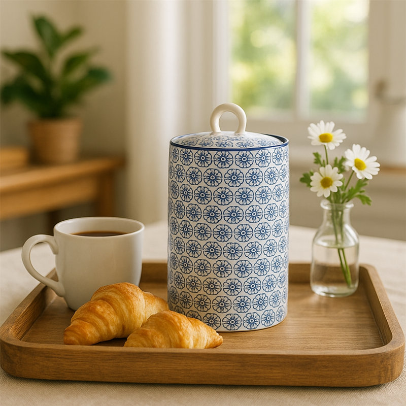 Nicola Spring - Hand-Printed Kitchen Canisters