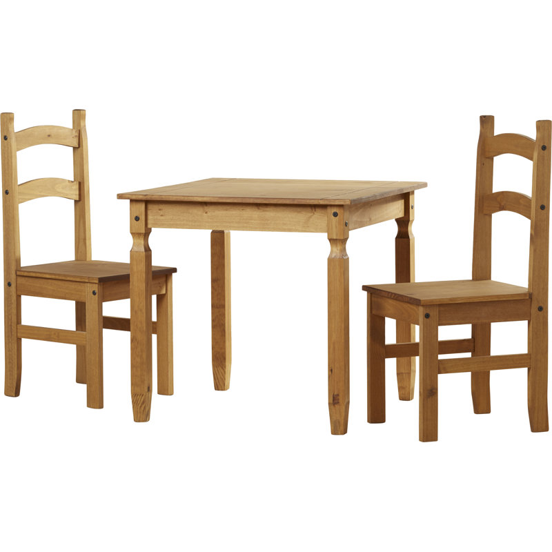 Dermott Dining Set with 2 Chairs