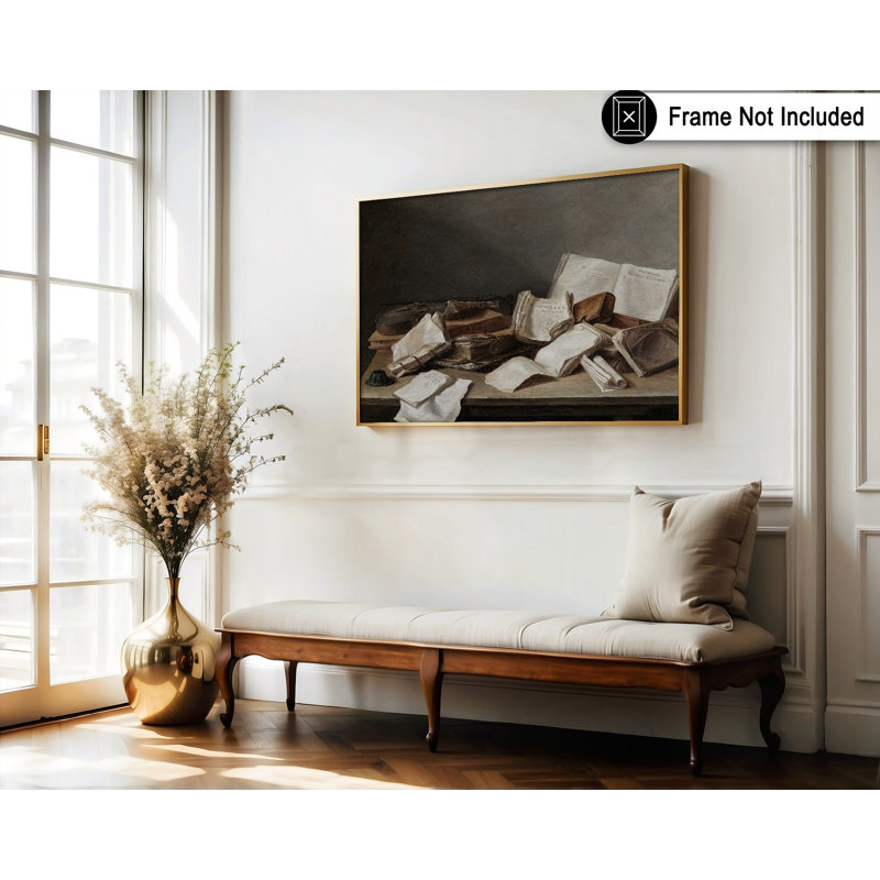 Nature morte avec des livres, Sans cadre, H 24 po x l 32 po, Affiche