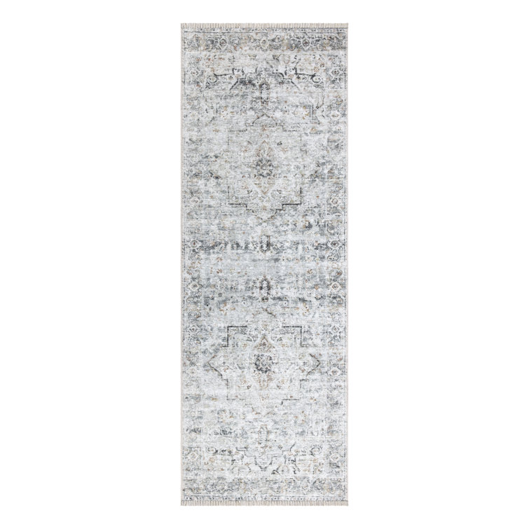 Washable Non-Slip Traditional Rug for Entryway, Hallway, Bathroom, and Kitchen