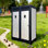 Two-Person Portable Toilet Cabin – Outdoor Restroom With Light, Sink & Vent Fan