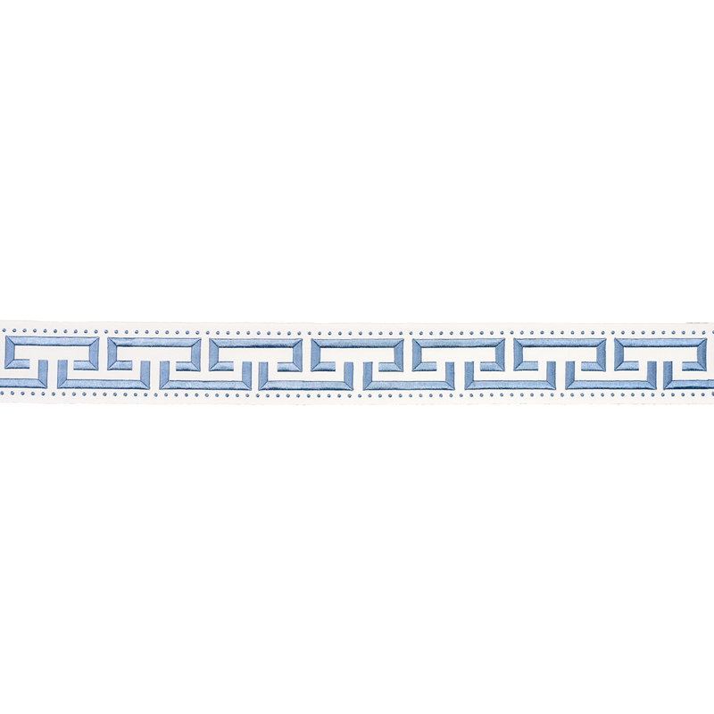 Schumacher X Paloma Contreras Margo Fret Trim, Porcelain