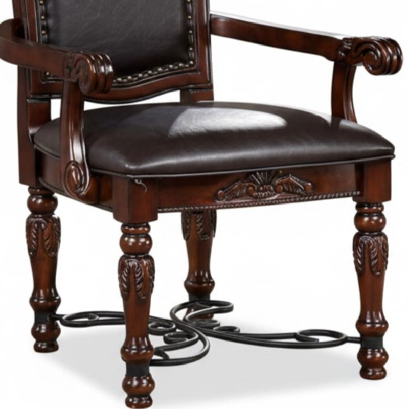 Ensemble de 2 fauteuils en simili cuir brun cerise Amesha