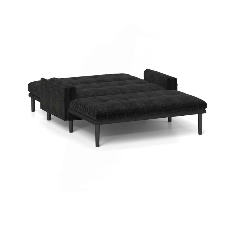 Versatile Sofa Sleeper With Adjustable Backrest And Metal Frame
