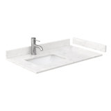 36" Single Countertop w/ Left Offset Square Sink, Backsplash & Sidesplash