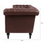 Fauteuil club Chesterfield en similicuir capitonné avec garniture cloutée-132801620-132801621