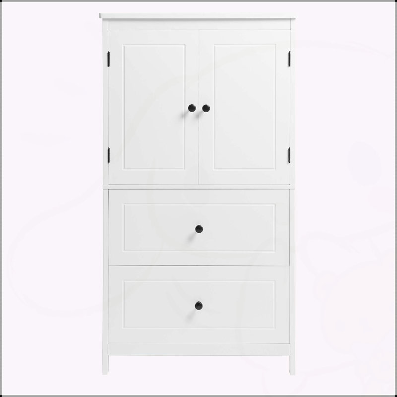 Versatile Bathroom Cabinet With Adjustable Shelves And Multiple Storage Options, White