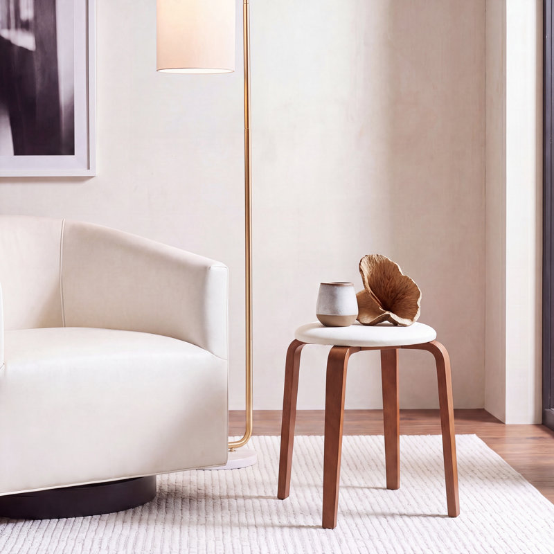 Tabouret d'appoint empilable Navid, Noyer