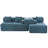 Modular Sectional Sofa with Deep Seating & 2 Side Pockets for Living Room-1858289546