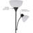 72-Inch Floor-Standing Torch Lamp, Adjustable Reading Lamp, Matte Black, Frosted Lampshade, Double Rotary Switch, Three-Level Dimming, Modern Style, Suitable For Living Room Or Office.