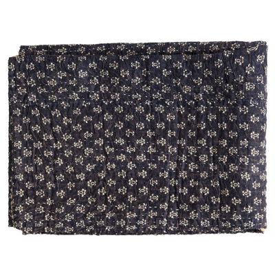 KANTHA COTTON Quilted Throw Blanket