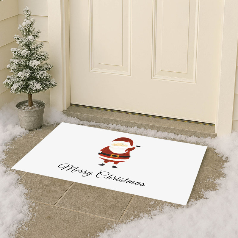 Paillasson Merry Christmas, Blanc d'hiver, L 21 po x L 34 po