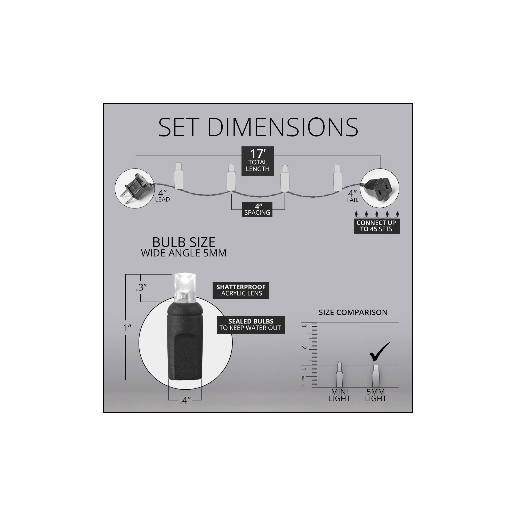 204" SoftTwinkle LED String Lights, Warm White