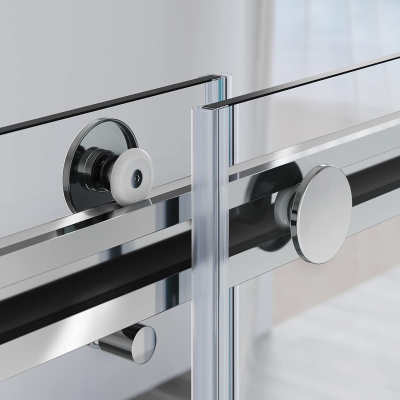 Porte de douche coulissante double sans cadre l 58 "- 60" x H 76 "