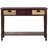 Home Collection Christa Cherry 3-Drawer Storage Console Table