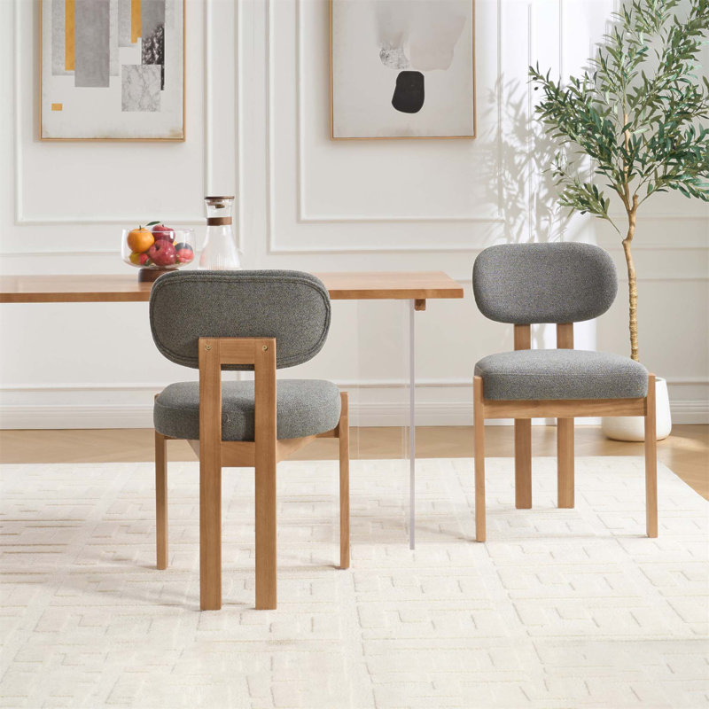 Chaises de salle à manger moelleuses, Gris