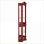 Vitrine d'angle vitrée d'angle avec portes en verre trempé, tablettes réglables, anti-basculement | Cerise | Panneau de fibres à densité moyenne-1585587790