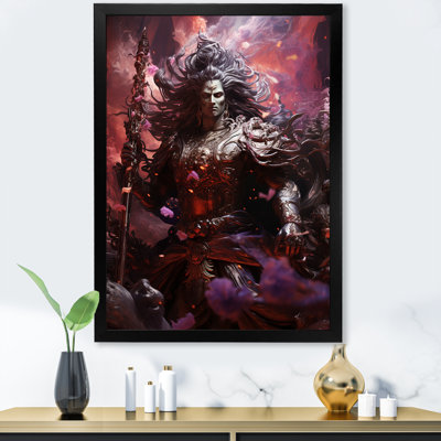 Hindouisme Mahabharatas majestueux dieu magenta - impression