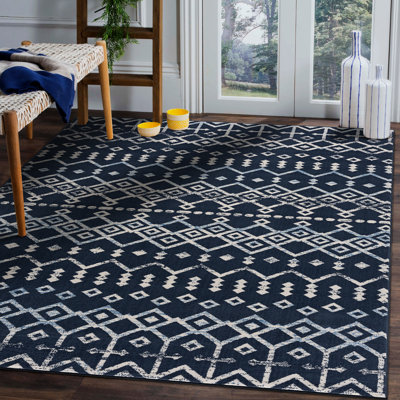 Laguna Moroccan Navy Area Rug