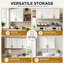 Armoire murale flottante blanche de 48 po de largeur, armoire de rangement murale en bois pour la salle de lavage et la cuisine-134456773