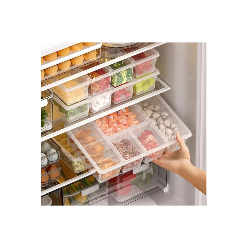 Transparent Plastic Storage Box, 9.6 x 15.0 x 3.0 inches | 100% BPA-Free Plastic, Dishwasher Safe | Ideal for Organizing Kitchen, Craft Supplies, and Home Essentials | Durable & Versatile Storage Solution